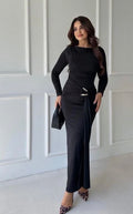 Long belted dress